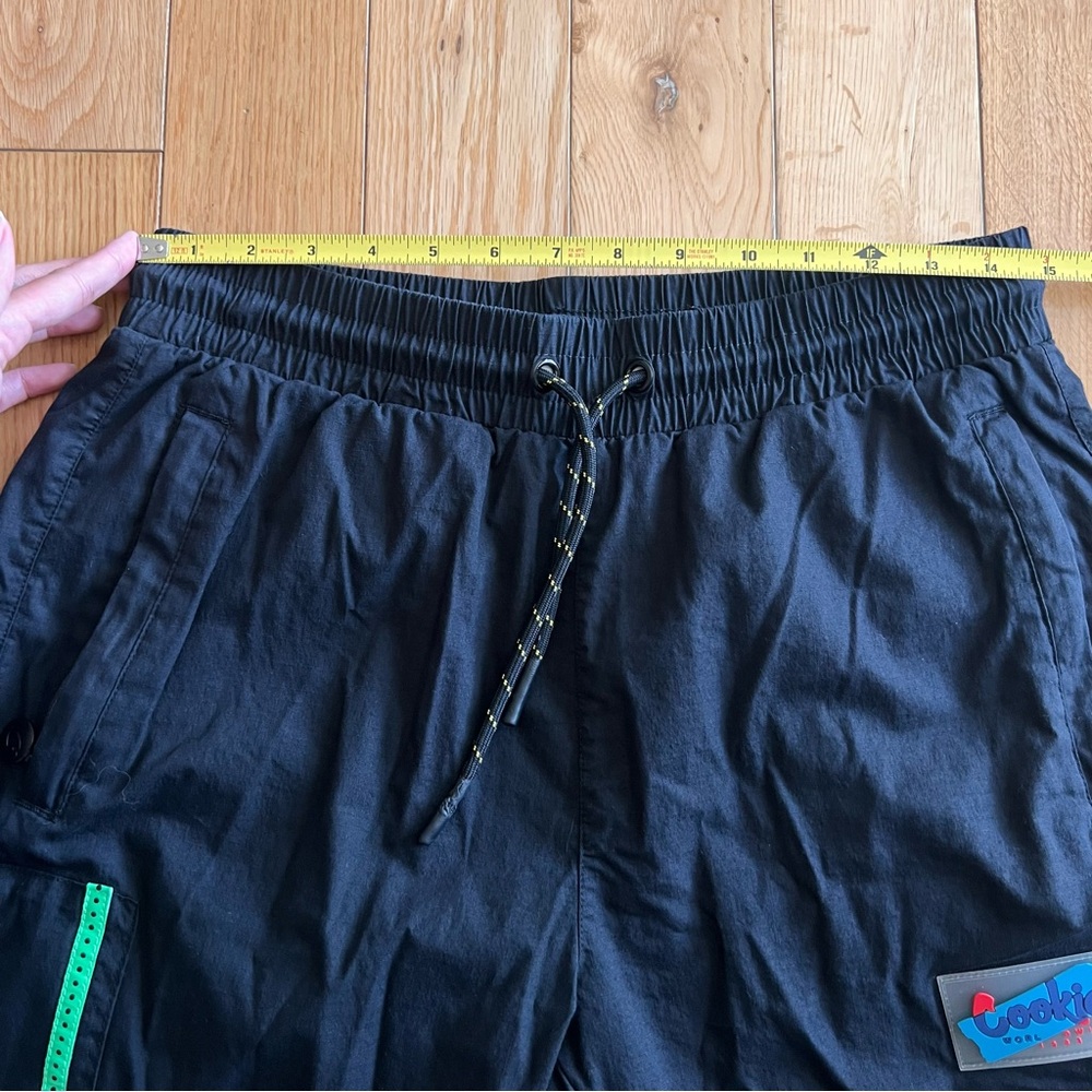 Cookies All Conditions Mens Black Cargo Joggers Patchwork Pocket Ripstop Pants M - Picture 4 of 9